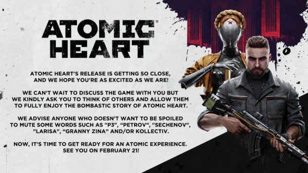 Разработчики Atomic Heart предупреждают о спойлерах в сети Разработчики Atomic Heart предупреждают о спойлерах в сети