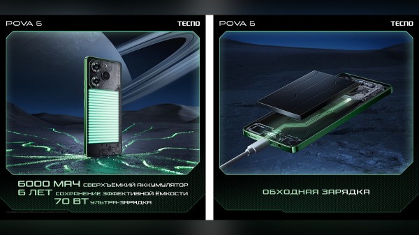 
TECNO представила новые модели смартфонов серии POVA 6
